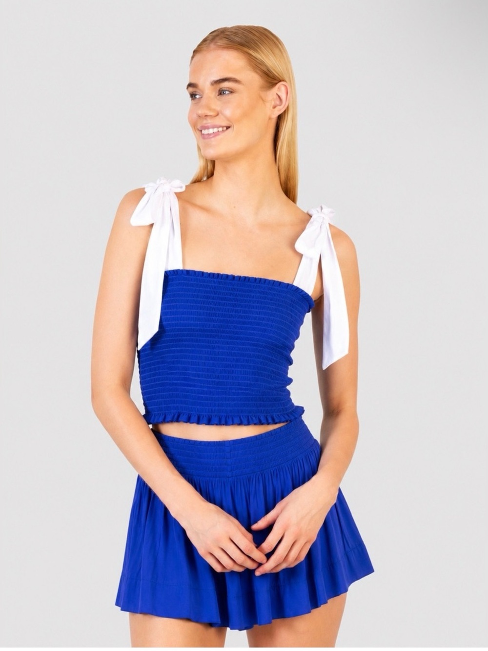 Koch Erica Top and Cece Skirt Set Royal Blue Womens Size XS